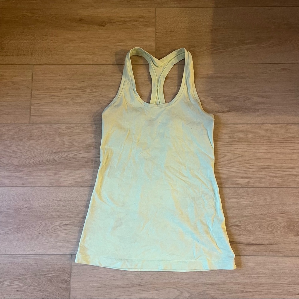 Lululemon Yellow Racerback Tank Top